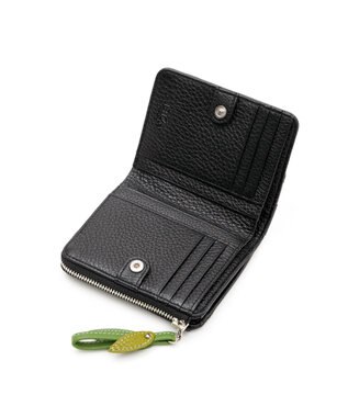 IBIZA アニマーダ　牛革　二つ折り財布（パンダ） 黒