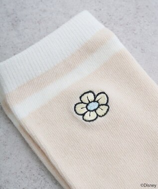 earth music&ecology チップ＆デール／ラインソックス Beige