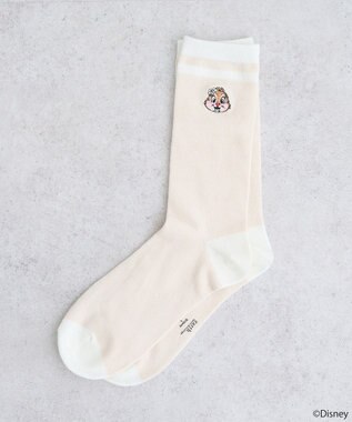 earth music&ecology チップ＆デール／ラインソックス Beige