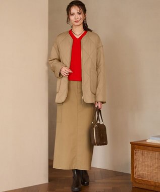 23区 S 【SLOW/一部店舗限定】ソフトウール Vネック ニット レッド系