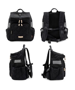 PET PARADISE ペットパラダイス ナチュラル キルティング ハグ＆リュック M  小型犬 ブラック