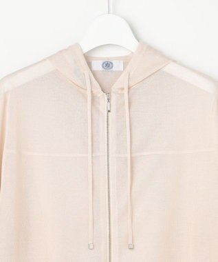 J.PRESS LADIES 【WEB限定カラーあり】SHEER LIGHT KNIT パーカー グレージュ系