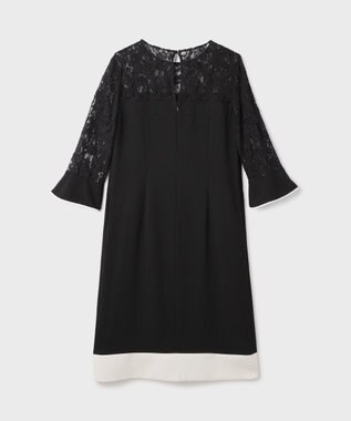 GRACE CONTINENTAL レースコンビバイカラーワンピース ブラック