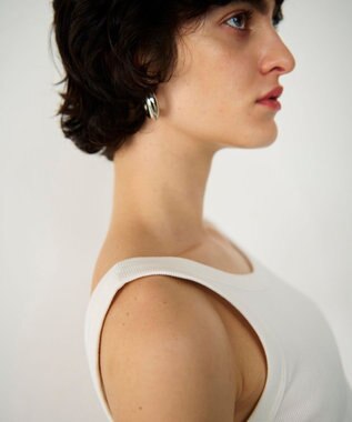 GRACE CONTINENTAL テレコノースリーブ ホワイト