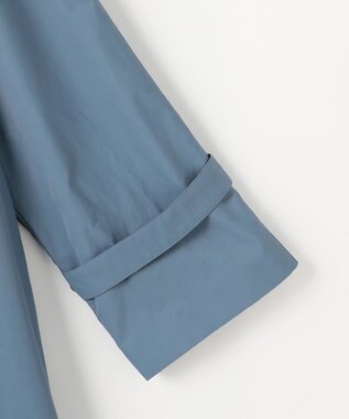 自由区 S コットンナイロンバルカラー コート ブルー