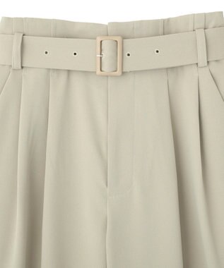 CRAFT STANDARD BOUTIQUE ハイウェストベルトワイドパンツ Light Beige