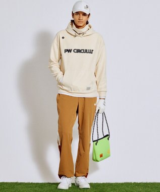 PW CIRCULUS 2025 NEW！【手洗い洗濯可】【MEN】キャットグラフィック スエードライク デタッチャブルフーディ ゴルフ ホワイト系