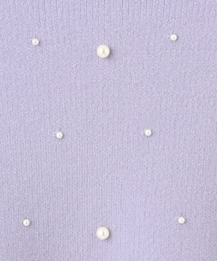 ANY SIS 【洗える】パール調ディテール ニット ラベンダー