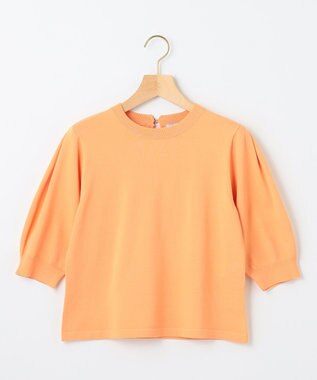 組曲 【アンサンブル対応】ブーケカラー6分袖ニット オレンジ系