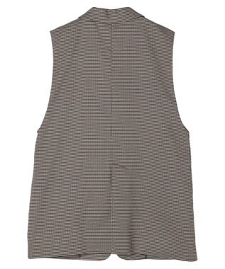 earth music&ecology テーラードジレ Check Brown