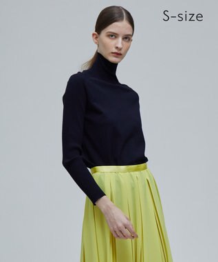 BEIGE， 【S-size】WILLOW / ハイネックニット Navy