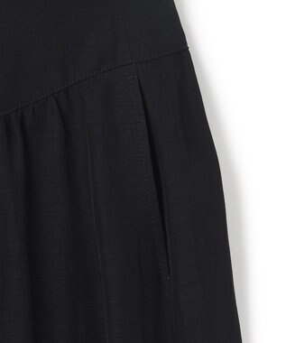 BEIGE， BERNARD / リネン混 ゴールドジップ ハイウエススカート Black