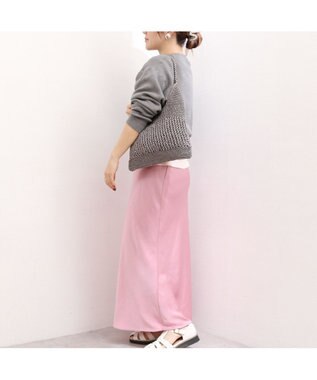 UNBILLION カシュカシュ cachecache / メタリックコード柄編みワンハンドルトート ダークシルバー