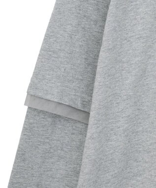 Green Parks ミッキー＆フレンズ／レイヤードプリントロングＴシャツ Gray Mixture