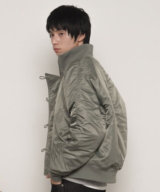 WEGO ナイロンスタンドブルゾン カーキ