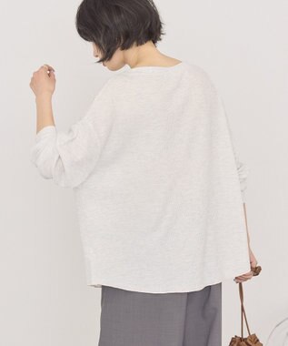 AMERICAN HOLIC 【選べる丈】ヘンリーネックワッフルメロープルオーバー Oatmeal