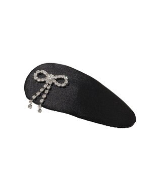 Maison de FLEUR ビジューリボンスリーピン Black