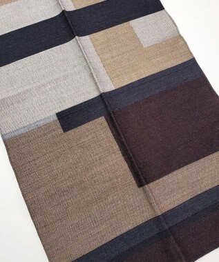 POLS ウールジャカードストール グレイ