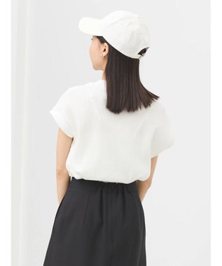 earth music&ecology フレンチスリーブリブプルオーバー Off White