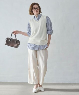 WEGO 【2026春夏】ベーシックニットベスト オフホワイト