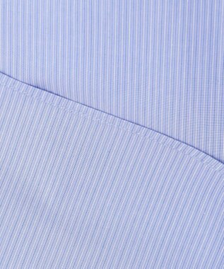 UNFILO スキッパーロングシャツ ブルーストライプ