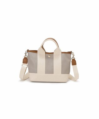 TOPKAPI 【Breath TOPKAPI】スコッチグレイン ネオレザー ミニ トート バッグ ショルダー付き S ライトグレー