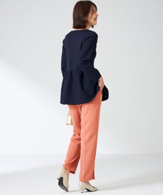 ANY SIS 【洗える】スポンディッシュペプラム ニット ネイビー