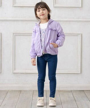 ANY KIDS フード取り外し リバーシブル ブルゾン ラベンダー