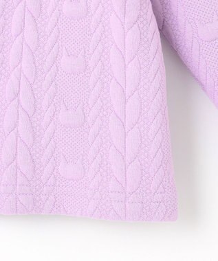 ANY KIDS ふくれジャガードカーディガン ラベンダー