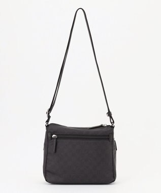 LA BAGAGERIE モノグラム　スクエアナイロンショルダー　SSサイズ ブラック