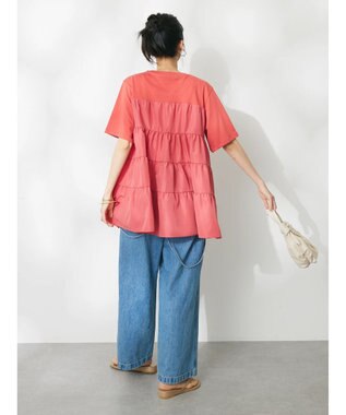 CRAFT STANDARD BOUTIQUE 異素材ティアードカットチュニック Orange