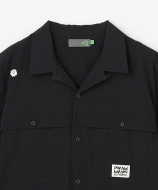 PW CIRCULUS 【MEN】ダブルポケットサファリシャツ ゴルフ ブラック系