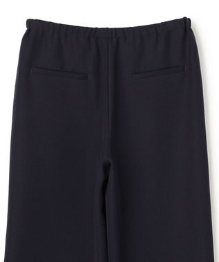 UNFILO 【ウエストゴム/セレモニー】ドライダブルクロス イージー ワイドパンツ ネイビー