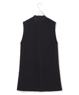 ICB 【洗える】ドライコットンアセテート ニットジレ ブラック系