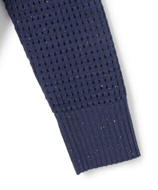 TOCCA 【洗える】SPIDERWEB KNIT ニットブルゾン ネイビー