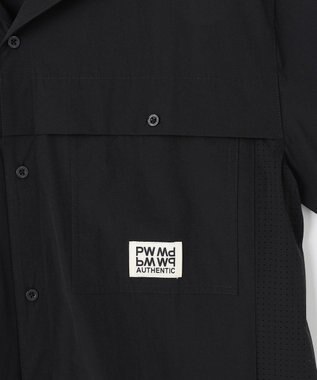 PW CIRCULUS 【MEN】ダブルポケットサファリシャツ ゴルフ ブラック系
