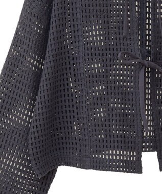 Green Parks Ｉ　前後２ｗａｙ　メッシュショート丈カーディガン Orange