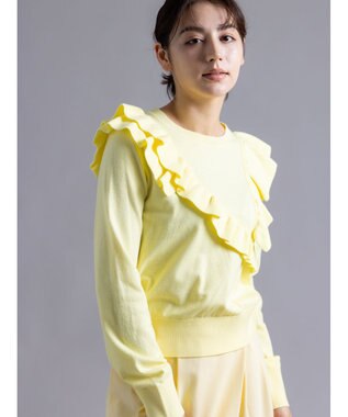 Te chichi 【Atelier Bonheur】イレギュラーフリルニットプルオーバー《2025winter catalog item》 イエロー