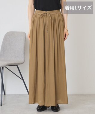 AMERICAN HOLIC 【選べる丈】接触冷感シフォンスカーチョ【WEB限定カラー有り】 Camel