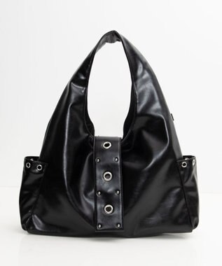 WEGO ハトメデザインワンハンドルトート ブラック