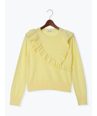 Te chichi 【Atelier Bonheur】イレギュラーフリルニットプルオーバー《2025winter catalog item》 イエロー