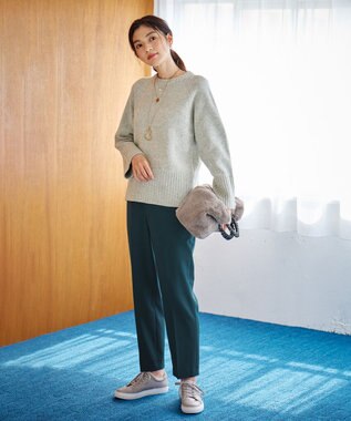 ANY 【6色展開】ラムウールラグランスリーブニット グレー