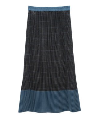 CRAFT STANDARD BOUTIQUE 配色チェックプリーツスカート Gray