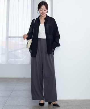 WEGO 【2026年春夏新作】シアーシャツ ブラック