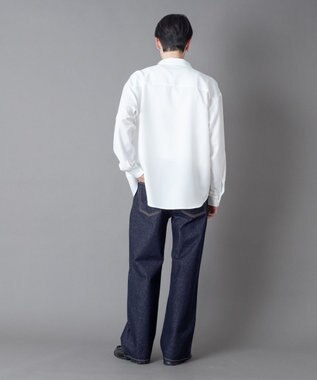 WEGO ワンポイントルーズシャツ（LS） ホワイト