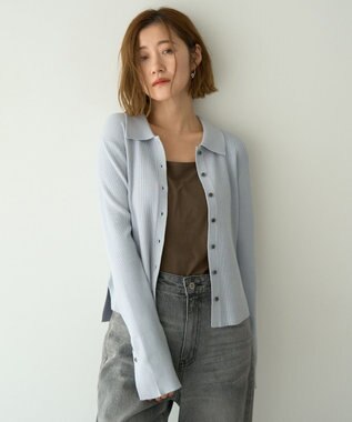 YECCA VECCA 2wayスクエアリブタンクトップ Brown