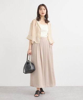 earth music&ecology シアーショートシャツ Light Beige