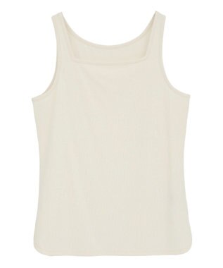 YECCA VECCA 2wayスクエアリブタンクトップ Ivory