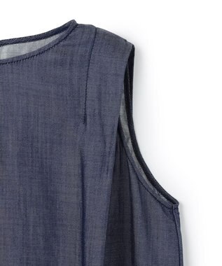 uncrave リヨセルデニム ノースリーブブラウス インディゴ