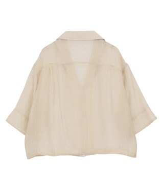 earth music&ecology シアーショートシャツ Light Beige